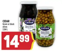 Marché Adonis CEDAR Green or black olives offer