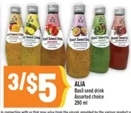 Marché Adonis ALIA Basil seed drink offer