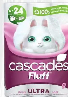 Familiprix CASCADES, Fluff Bathroom tissue, 12 double rolls offer