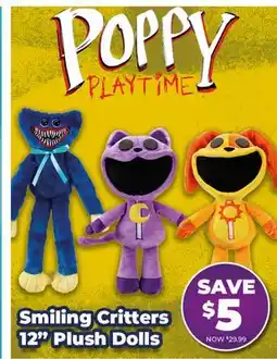 Showcase Smiling Critters 12 Plush Dolls offer