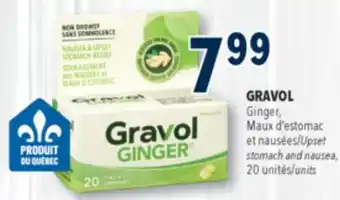 Familiprix GRAVOL, Ginger Upset stomach and nausea offer