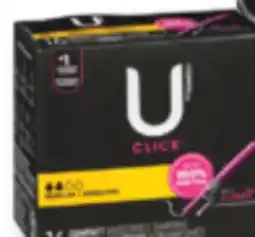 Familiprix U by Kotex Click with Comfortflex compact unscented tampons regular 16un offer