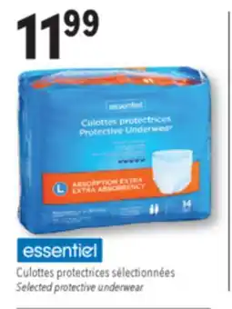 Familiprix essentiel Selected protective underwear offer