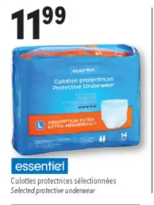 Familiprix essentiel Selected protective underwear offer