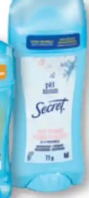 Familiprix Secret Invisible baby powder solid antiperspirant 73g offer