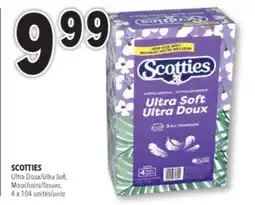 Familiprix Scotties Ultra Soft 3-ply tissues hypoallergenic Box 4x104un offer