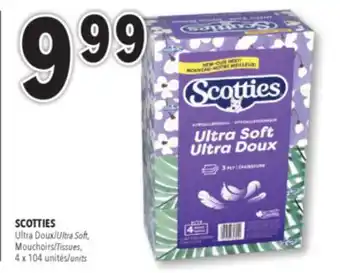 Familiprix Scotties Ultra Soft 3-ply tissues hypoallergenic Box 4x104un offer