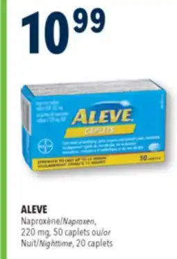 Familiprix ALEVE, Naproxen, 220 mg, 50 caplets or Nighttime, 20 caplets offer