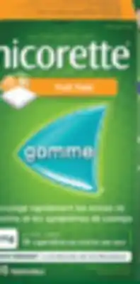 Familiprix Nicorette stop smoking nicotine 2mg gum Fresh Fruit 105un offer