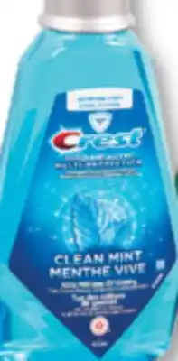 Familiprix Crest Pro-Health multi-protection clean mint mouthwash 1L offer