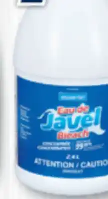 Familiprix Dishwashing liquid, 740 ml or ESSENTIEL Bleach, 2,4 litres offer