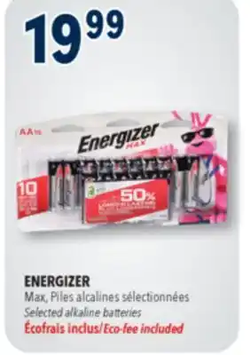 Familiprix ENERGIZER Selected alkaline batteries offer