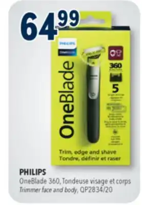 Familiprix PHILIPS OneBlade 360, Trimmer face and body, QP2834/20 offer