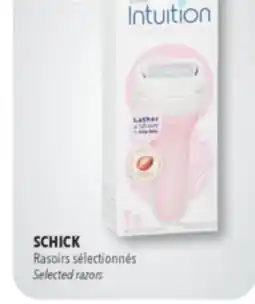 Familiprix SCHICK, Selected razors offer