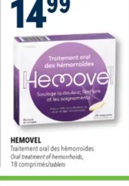 Familiprix Hemovel treatment of hemorrhoids oral tablets 18un offer