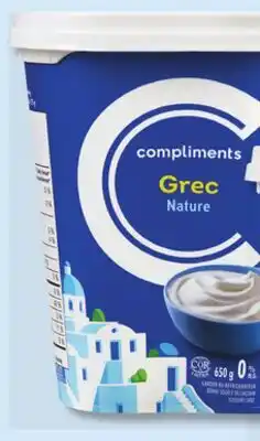 IGA COMPLIMENTS GREEK YOGURT offer