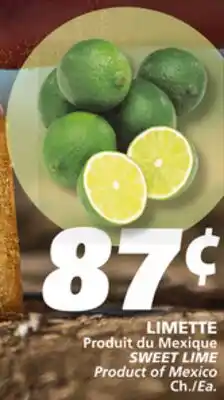 IGA SWEET LIME offer