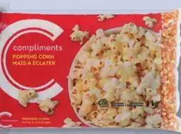 IGA COMPLIMENTS POPPING CORN offer