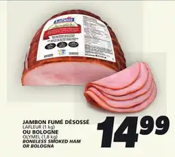IGA BONELESS SMOKED HAM OR BOLOGNA offer