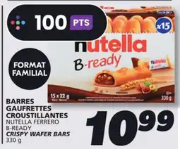 IGA NUTELLA FERRERO B-READY CRISPY WAFER BARS offer