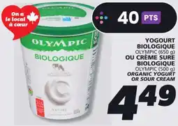 IGA OLYMPIC (500 g) ORGANIC YOGURT OR SOUR CREAM offer