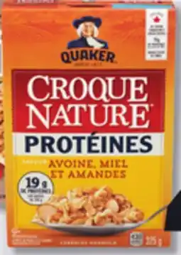 IGA QUAKER CROQUE-NATURE PROTÉINES CEREAL offer