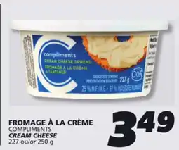 IGA COMPLIMENTS CREAM CHEESE offer