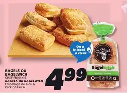 IGA CHEF FRANKIE BAGELS OR BAGELWICH offer
