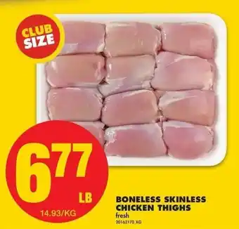 No Frills Boneless skinless chicken thighs offer