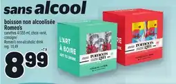 Metro BOISSON NON ALCOOLISÉE ROMEO'S | ROMEO'S NON-ALCOHOLIC DRINK offer