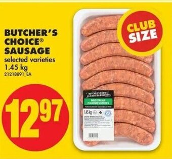 No Frills Butcher's choice sausage offer