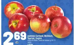 Metro POMMES CORTLAND, MCINTOSH, SPARTAN, EMPIRE | APPLES offer