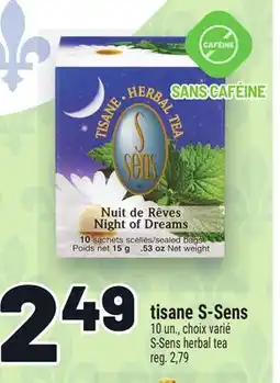 Metro TISANE S-SENS | S-SENS HERBAL TEA offer