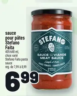 Metro SAUCE POUR PÂTES STEFANO FAITA | STEFANO FAITA PASTA SAUCE offer