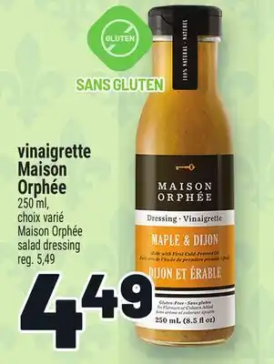 Metro VINAIGRETTE MAISON ORPHÉE | MAISON ORPHÉE SALAD DRESSING offer