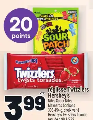 Metro RÉGLISSE TWIZZLERS HERSHEY'S | HERSHEY'S TWIZZLERS LICORICE offer