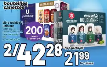 Metro BIÈRE ARCHIBALD, UNIBROUE | BEER offer