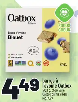 Metro BARRES À L'AVOINE OATBOX | OATBOX OATMEAL BARS offer