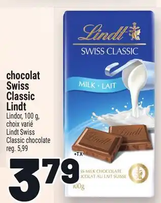 Metro CHOCOLAT SWISS CLASSIC LINDT | LINDT SWISS CLASSIC CHOCOLATE offer