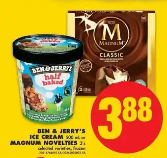No Frills Ben & jerry's ice cream offer
