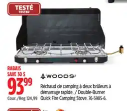 Canadian Tire Woods Double-Burner Quick Fire Camping Stove offer