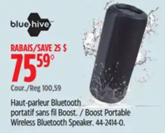 Canadian Tire Bluehive Boost Portable Wireless Bluetooth Speaker offer
