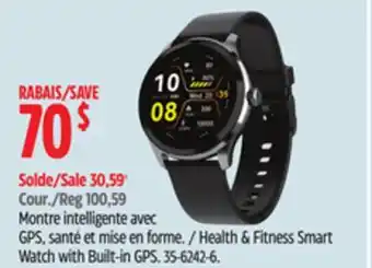 Canadian Tire Health & Fitness Smart Watch with Built-in GPS offer