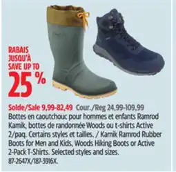 Canadian Tire Selected styles and sizes offer