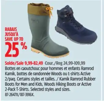 Canadian Tire Selected styles and sizes offer