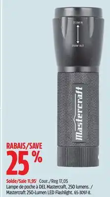 Canadian Tire Mastercraft 250-Lumen LED Flashlight offer