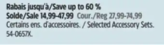 Canadian Tire Mastercraft Selected Accessory Sets offer