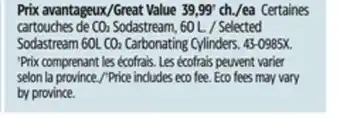 Canadian Tire SodaStream Selected Sodastream 60L CO2 Carbonating Cylinders offer