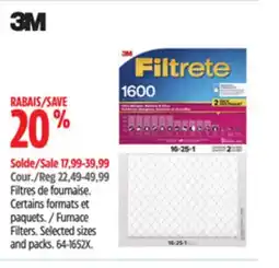 Canadian Tire 3M Selected sizes and packs offer