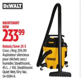 Canadian Tire DEWALT 5L Stealthsonic Quiet Wet/Dry Vac offer